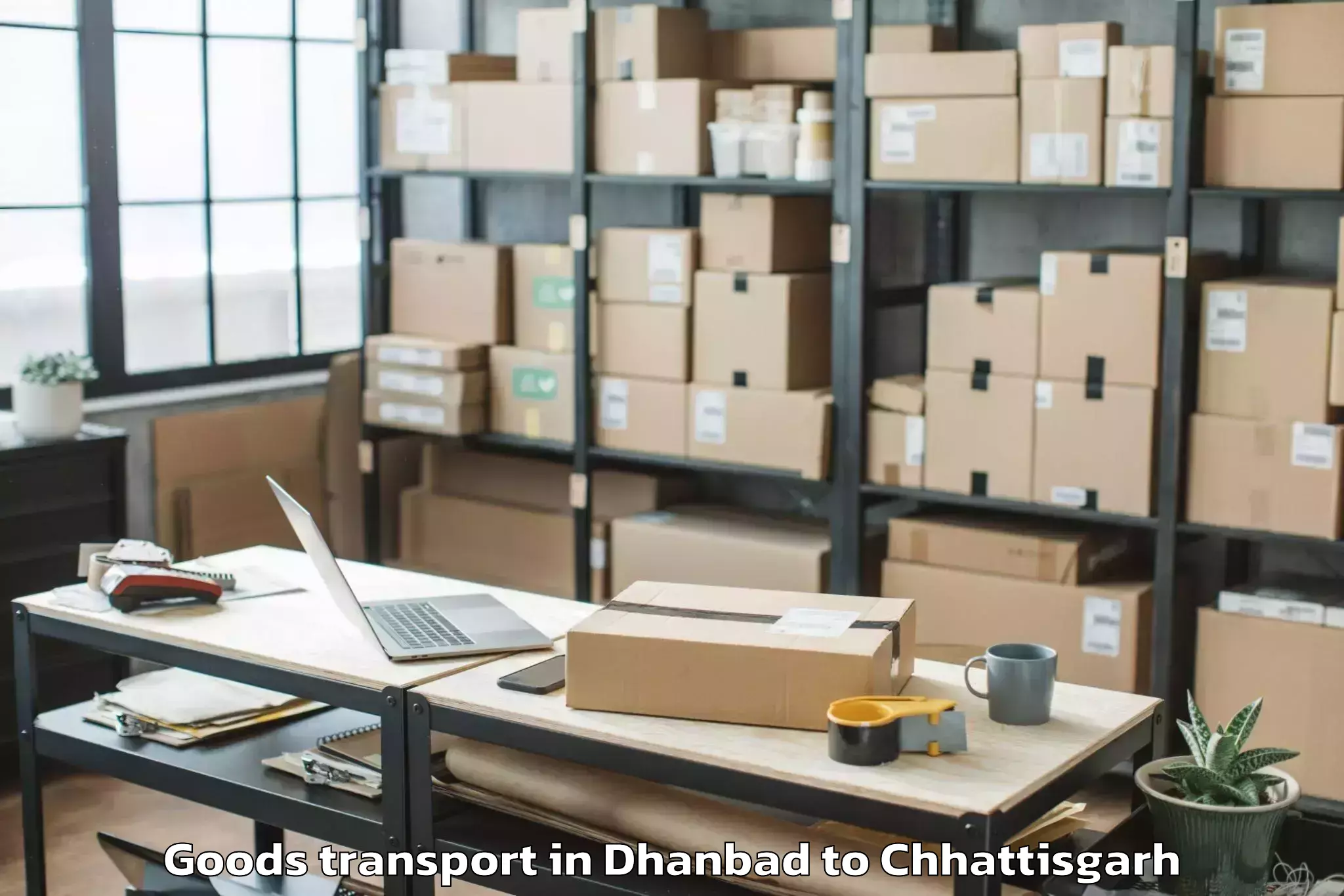 Quality Dhanbad to Gidam Goods Transport